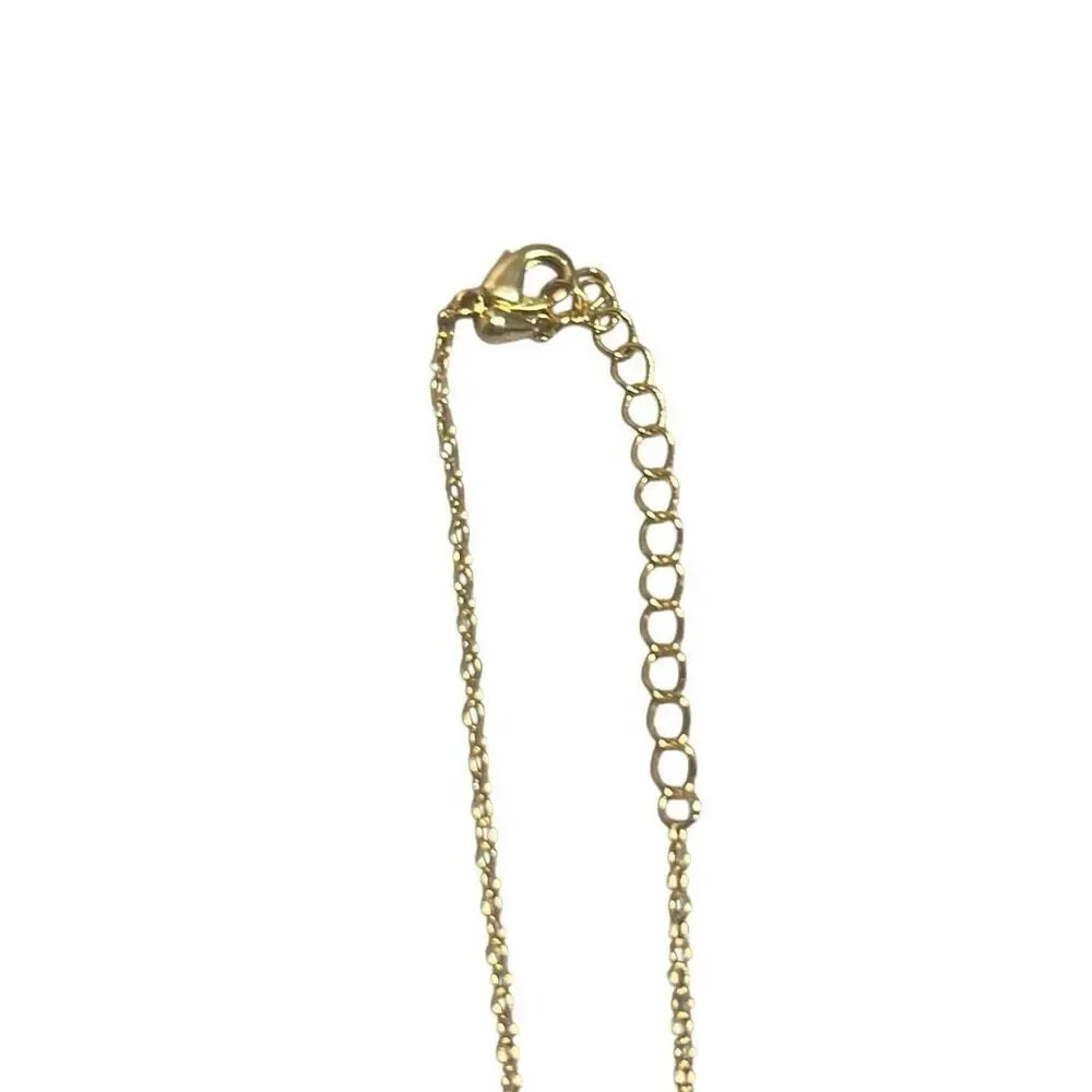 Evil Eye Gold Blue Bling Sunburst Adjustable Fashion‎ Necklace NEW